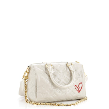 Louis Vuitton Speedy Bandouliere Bag Limited Edition Fall in Love Monogram Embossed Lambskin 22