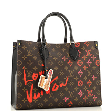 Louis Vuitton OnTheGo Tote Limited Edition Fall in Love Monogram Canvas MM