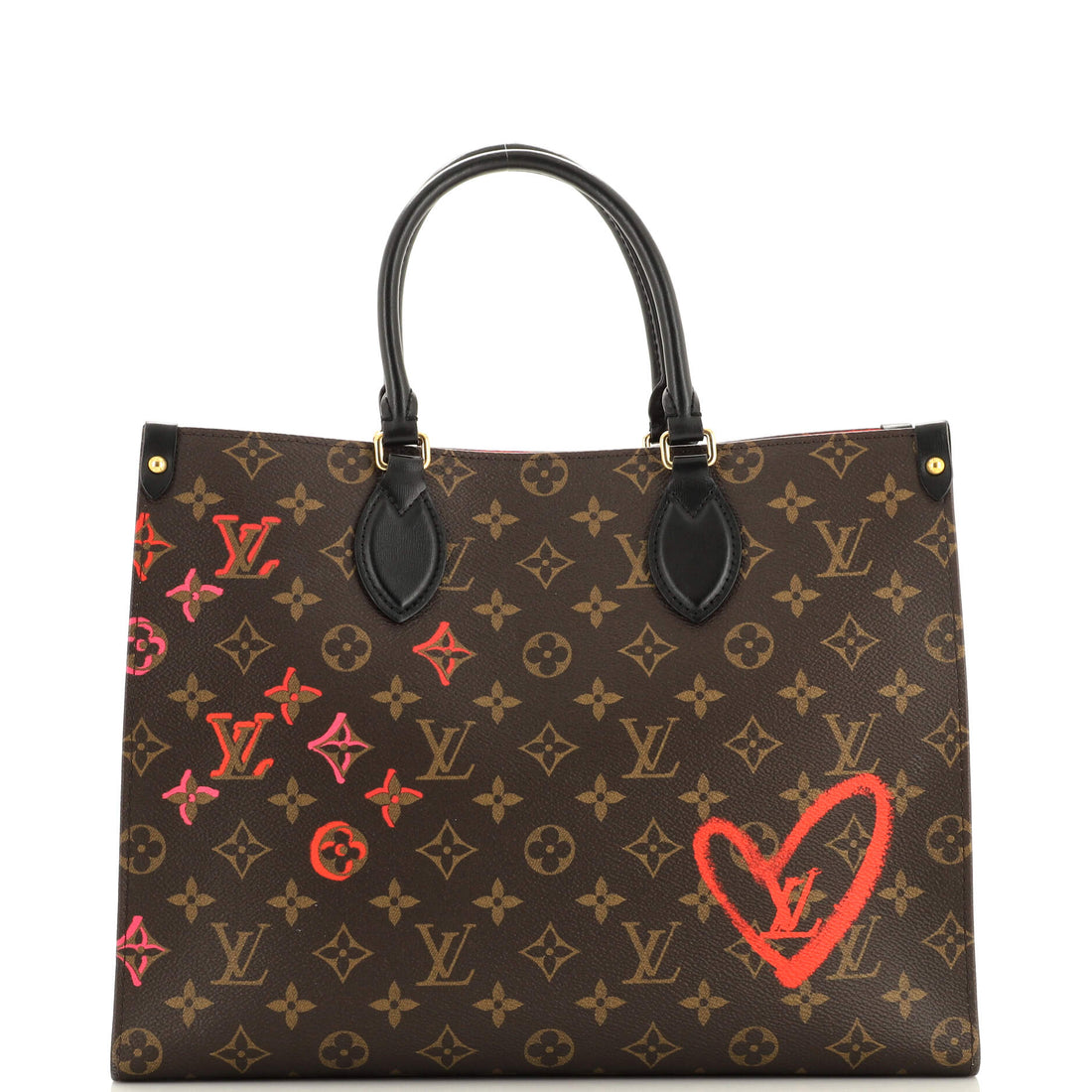 Louis Vuitton OnTheGo Tote Limited Edition Fall in Love Monogram Canvas MM
