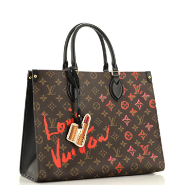 Louis Vuitton OnTheGo Tote Limited Edition Fall in Love Monogram Canvas MM
