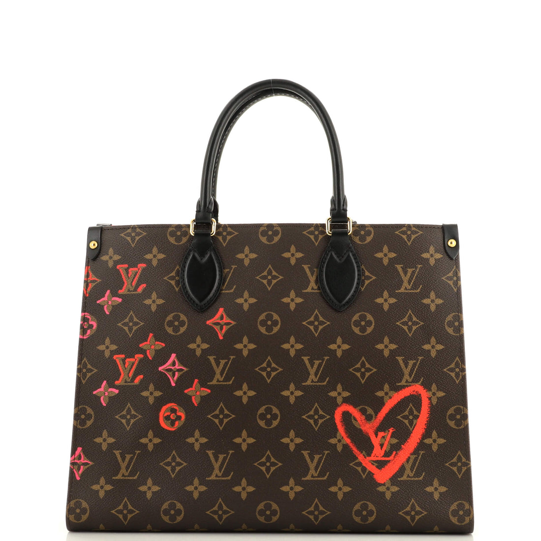 Louis Vuitton OnTheGo Tote Limited Edition Fall in Love Monogram Canvas MM