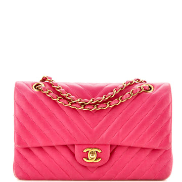 Classic Double Flap Bag Chevron Calfskin Medium