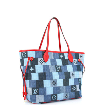 Louis Vuitton Neverfull Tote Damier and Monogram Patchwork Denim MM
