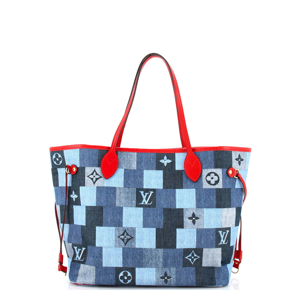 Louis Vuitton Neverfull Tote Damier and Monogram Patchwork Denim MM