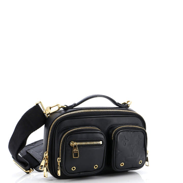 Louis Vuitton Utility Crossbody Bag Calfskin with Embossed Monogram Detail