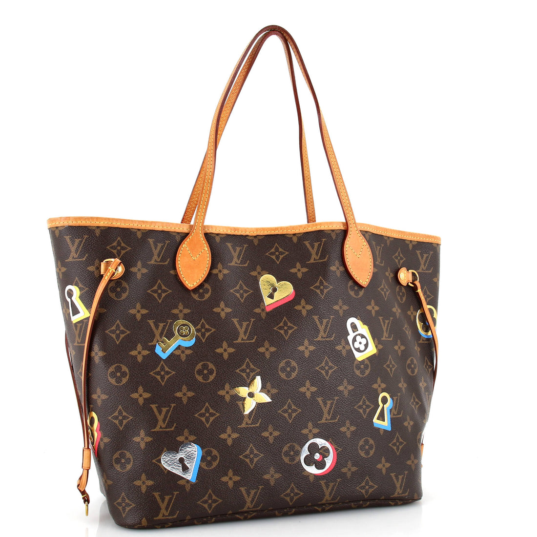 Louis Vuitton Neverfull NM Tote Limited Edition Love Lock Monogram Canvas MM