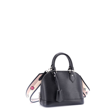 Louis Vuitton Alma Handbag Epi Leather with Logo Jacquard Strap BB