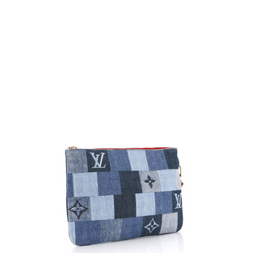 Louis Vuitton City Pouch Damier and Monogram Patchwork Denim
