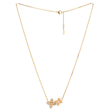Louis Vuitton Star Blossom Double Pendant Necklace 18K Rose Gold and Diamonds