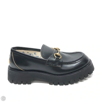 Shoes Luxury Designer By Gucci In Black, Size: 8.5