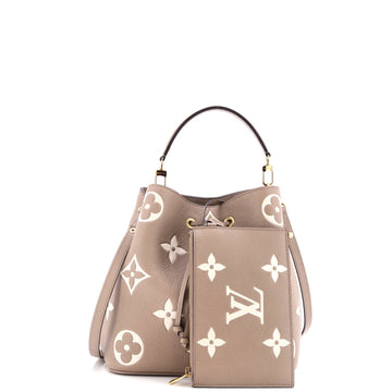 Louis Vuitton NeoNoe Handbag Bicolor Monogram Empreinte Giant MM