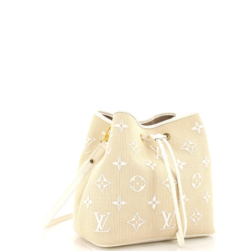 Louis Vuitton NeoNoe Handbag Monogram Giant Embroidered Cotton MM