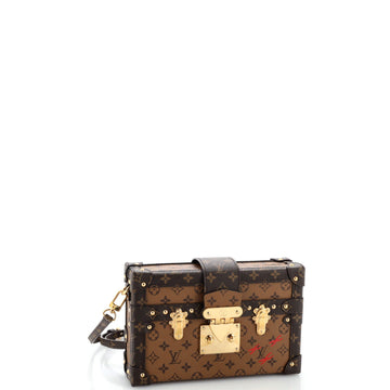 Louis Vuitton Petite Malle Handbag Reverse Monogram Canvas