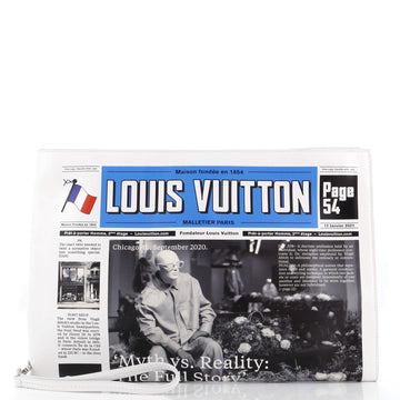 Newspaper Pouch Printed Leather