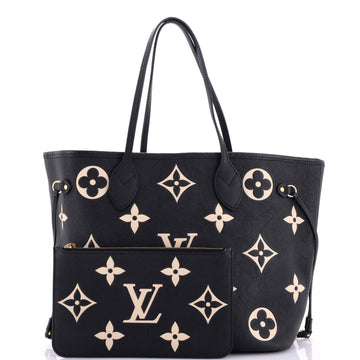 Louis Vuitton Neverfull NM Tote Bicolor Monogram Empreinte Giant MM