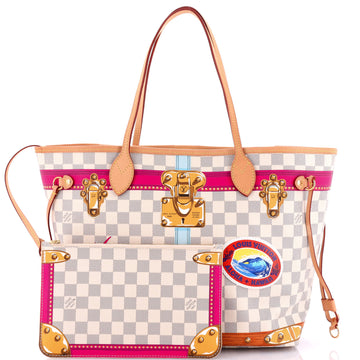 Louis Vuitton Neverfull NM Tote Limited Edition Cities Damier Summer Trunks MM
