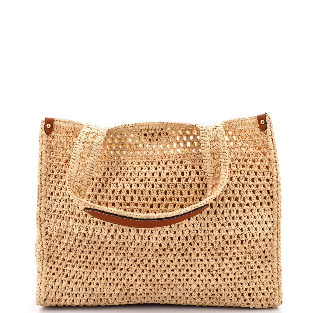 Louis Vuitton OnTheGo Tote Crochet Raffia with Leather MM