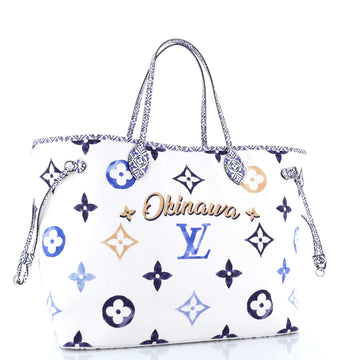 Louis Vuitton Neverfull NM Tote Limited Edition Cities By The Pool Monogram Watercolor Giant GM