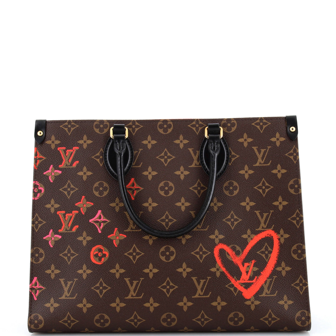 Louis Vuitton OnTheGo Tote Limited Edition Fall in Love Monogram Canvas MM