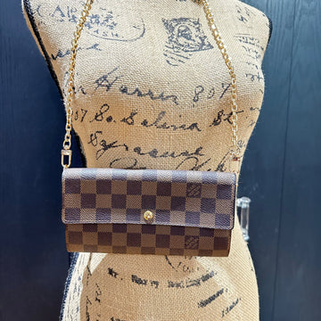 The Junco Wallet on Chain -CS LV in Damier Ebene