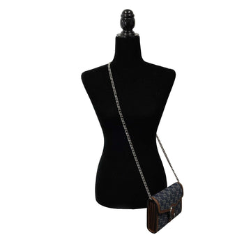 GUCCI - Dionysus EC Denim Shoulder Bag Collection - Blue Brown w/ Shoulder Chain