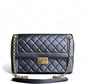 Chanel Chic With Me Flap - Seasonal Flap Black Lambskin Large Gold Hardware Series 18