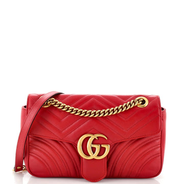 EC Marmont Flap Bag Matelasse Leather Small