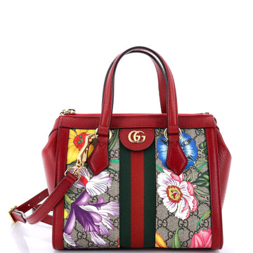 Ophidia Top Handle Tote Flora EC Coated Canvas Small