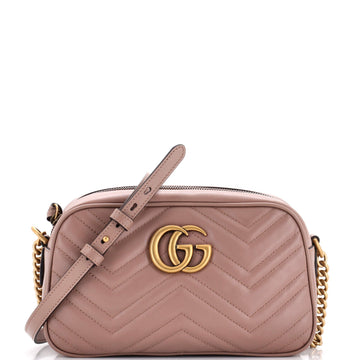 GUCCI GG Marmont Shoulder Bag Matelasse Leather Small