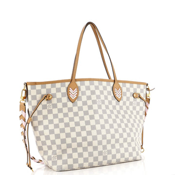 Louis Vuitton Neverfull NM Tote Damier with Braided Detail MM