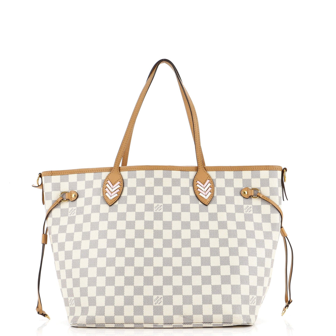Louis Vuitton Neverfull NM Tote Damier with Braided Detail MM