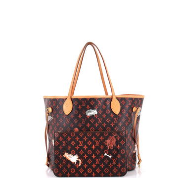 Louis Vuitton Neverfull NM Tote Limited Edition Grace Coddington Catogram Canvas MM