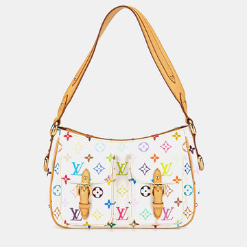 White Monogram Multicolore Canvas Lodge PM Shoulder Bag