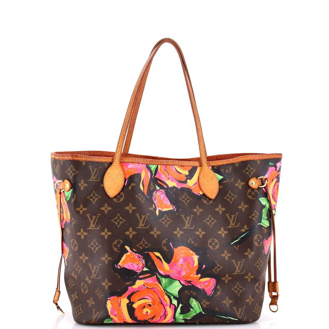 Louis Vuitton Neverfull Tote Limited Edition Monogram Roses MM