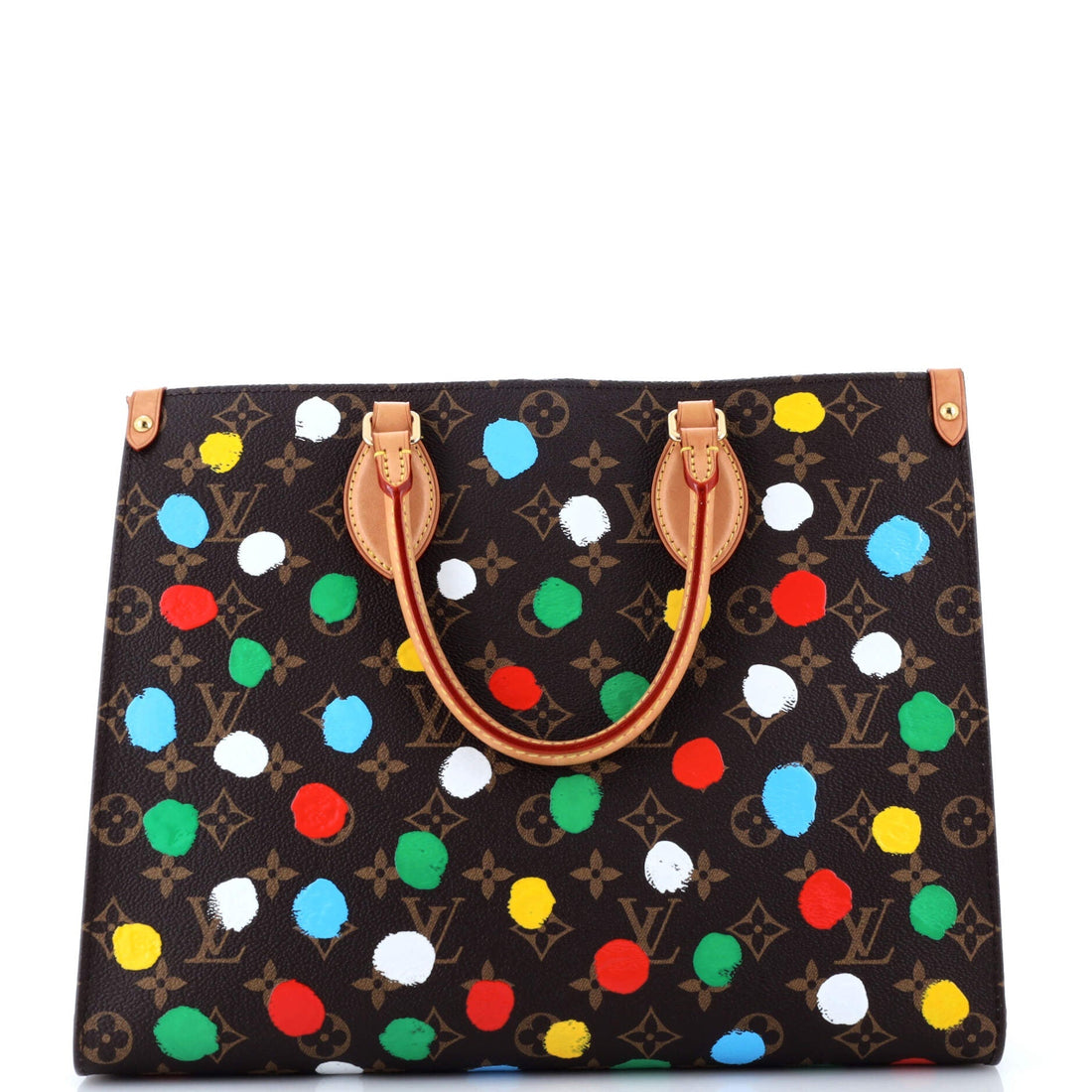 Louis Vuitton OnTheGo Tote Yayoi Kusama Painted Dots Monogram Canvas MM