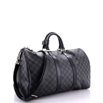 Louis Vuitton Keepall Bandouliere Bag Damier Graphite 45