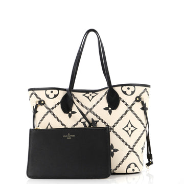 Louis Vuitton Neverfull NM Tote Monogram Empreinte Giant Broderies MM