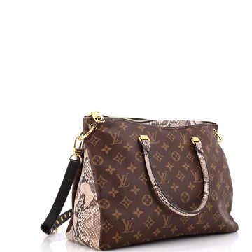 Louis Vuitton Pallas Tote Monogram Canvas with Python