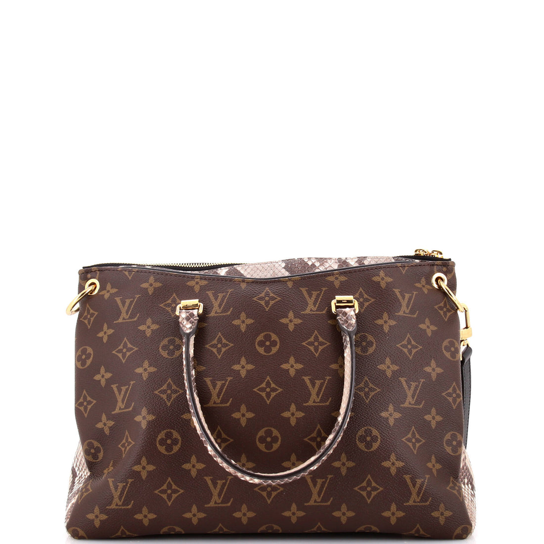 Louis Vuitton Pallas Tote Monogram Canvas with Python