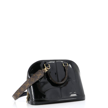Louis Vuitton Alma Handbag Vernis with Monogram Canvas PM