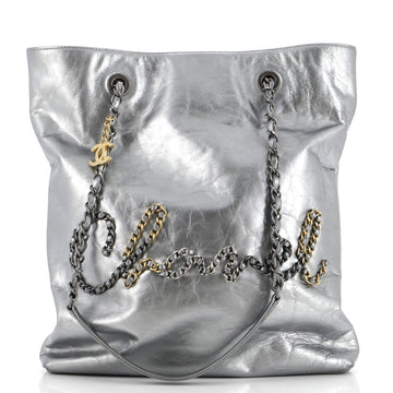 Signature Shopping Tote Leather with Metal
