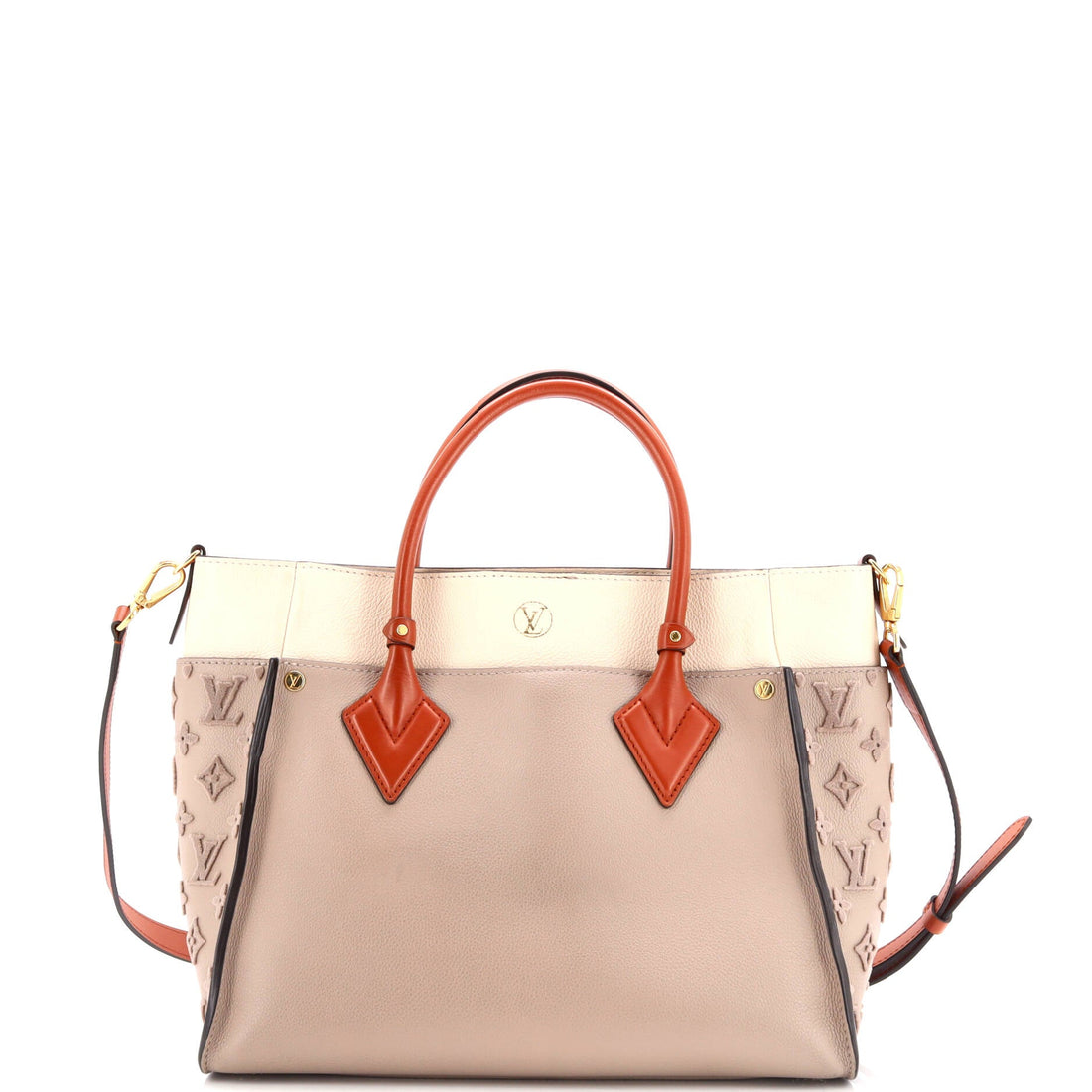 Louis Vuitton On My Side Tote Monogram Tuffetage Leather MM