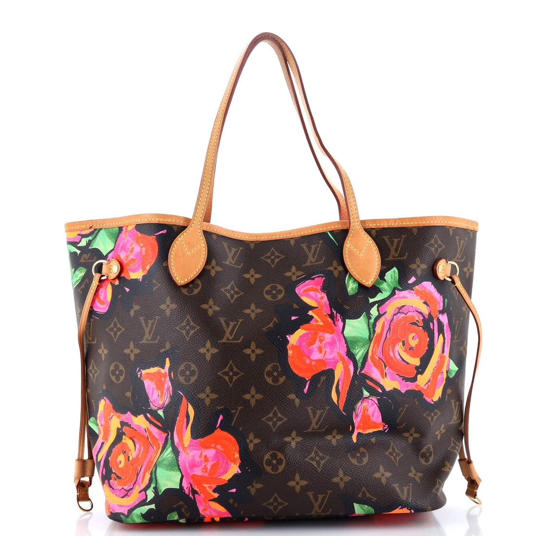 Louis Vuitton Neverfull Tote Limited Edition Monogram Roses MM