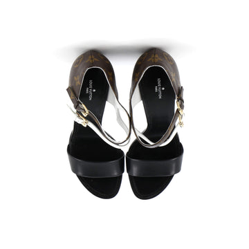Louis Vuitton Women's Tricolor Heeled Sandals Monogram Canvas and Leather