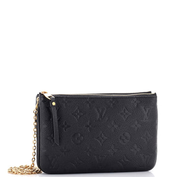 Louis Vuitton Double Zip Pochette Monogram Empreinte Leather