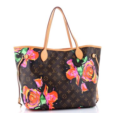 Louis Vuitton Neverfull Tote Limited Edition Monogram Roses MM