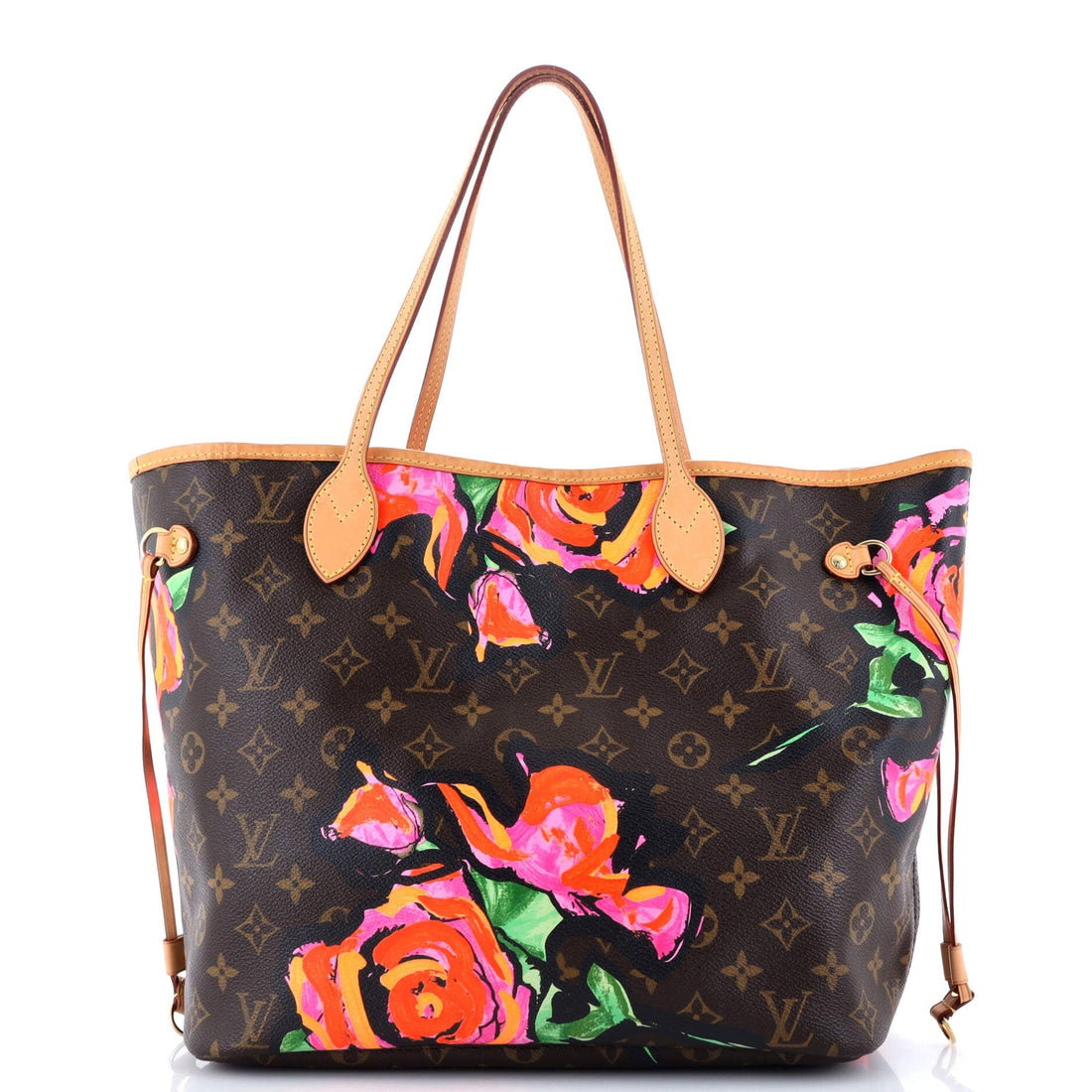 Louis Vuitton Neverfull Tote Limited Edition Monogram Roses MM