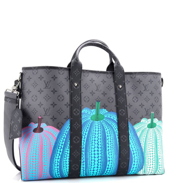 Louis Vuitton Weekend Tote Yayoi Kusama Pumpkins Reverse Monogram Eclipse Canvas GM