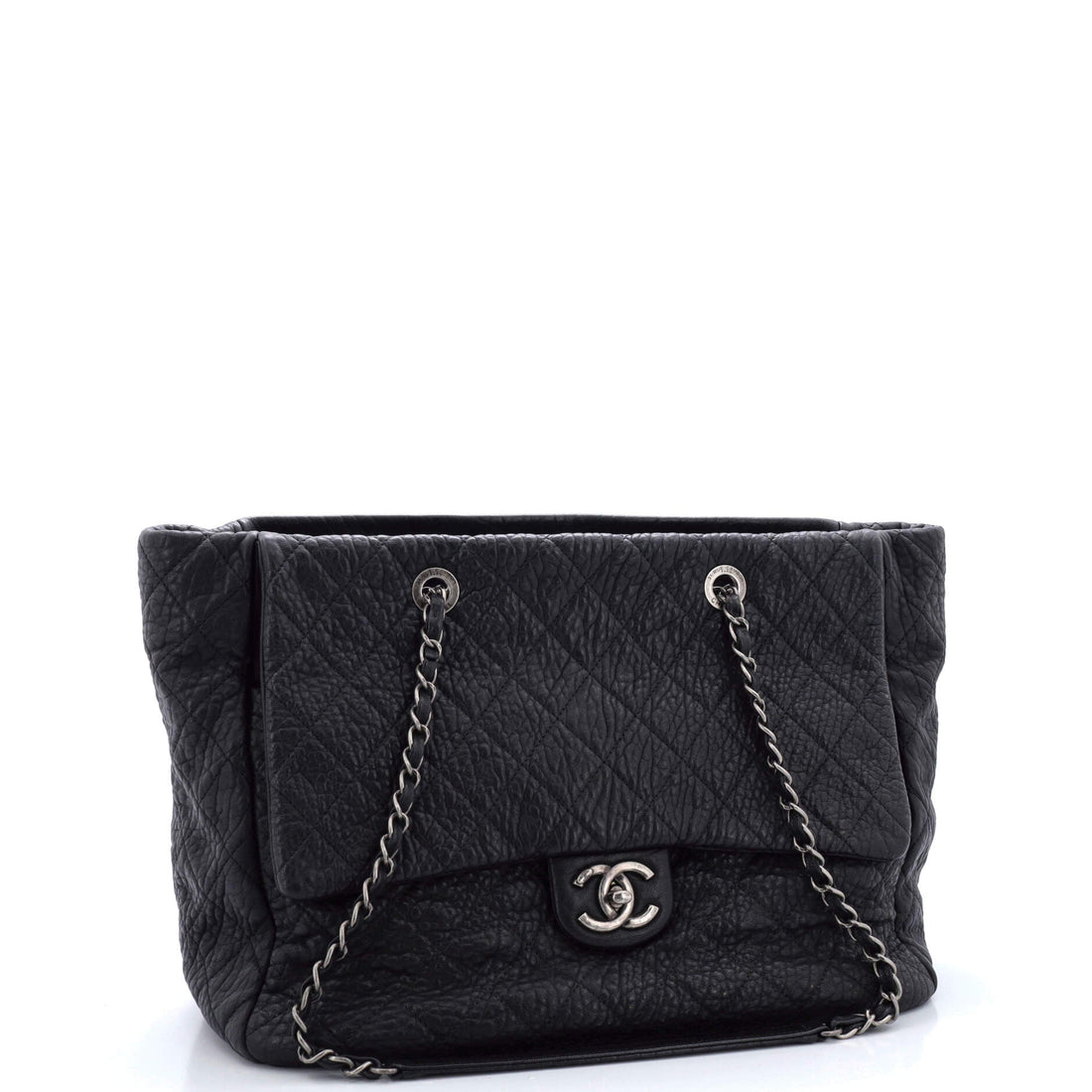 Front Pocket Shopping Tote Quilted Calfskin Medium