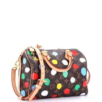 Louis Vuitton Speedy Bandouliere Bag Yayoi Kusama Painted Dots Monogram Canvas 25